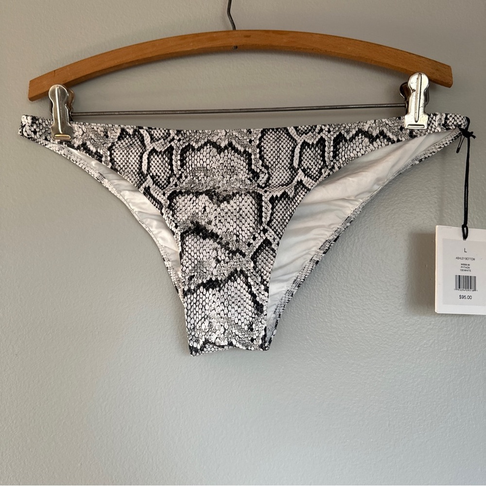 Onia Ashley Bikini Bottom Python Print Large NWT